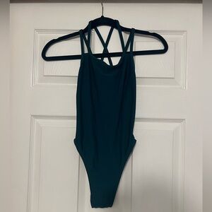 Forest Green Jolyn Murray Cut Practice Swim Suit